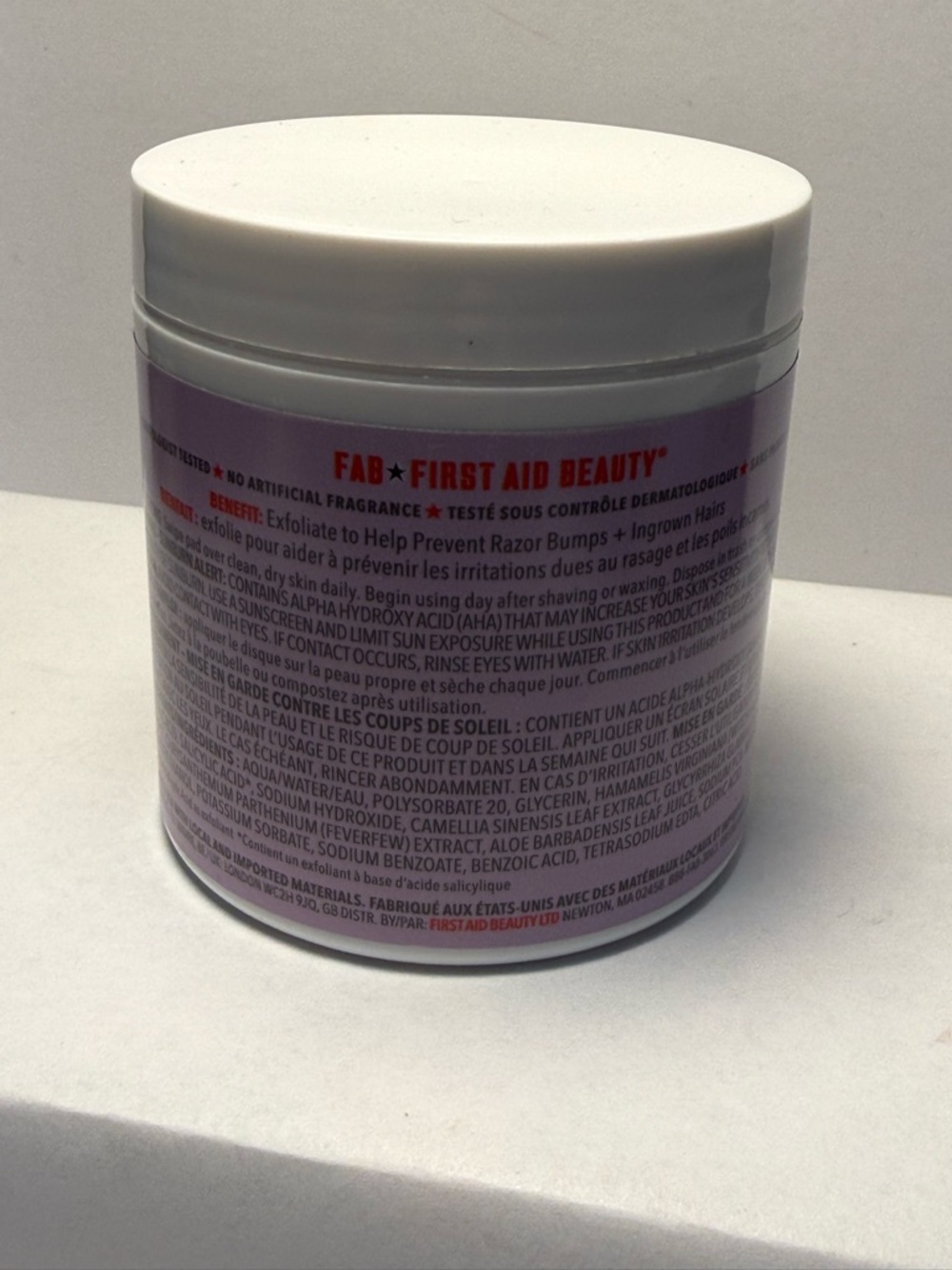 First Aid Beauty FAB Ingrown Hair Pads BHA AHA 60 Pads New Sealed - Picture 2 of 6